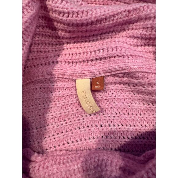Pilcro Oversized Cowl Neck Pink Soft Sweater Cuffed Sleeves Small - Picture 4 of 6